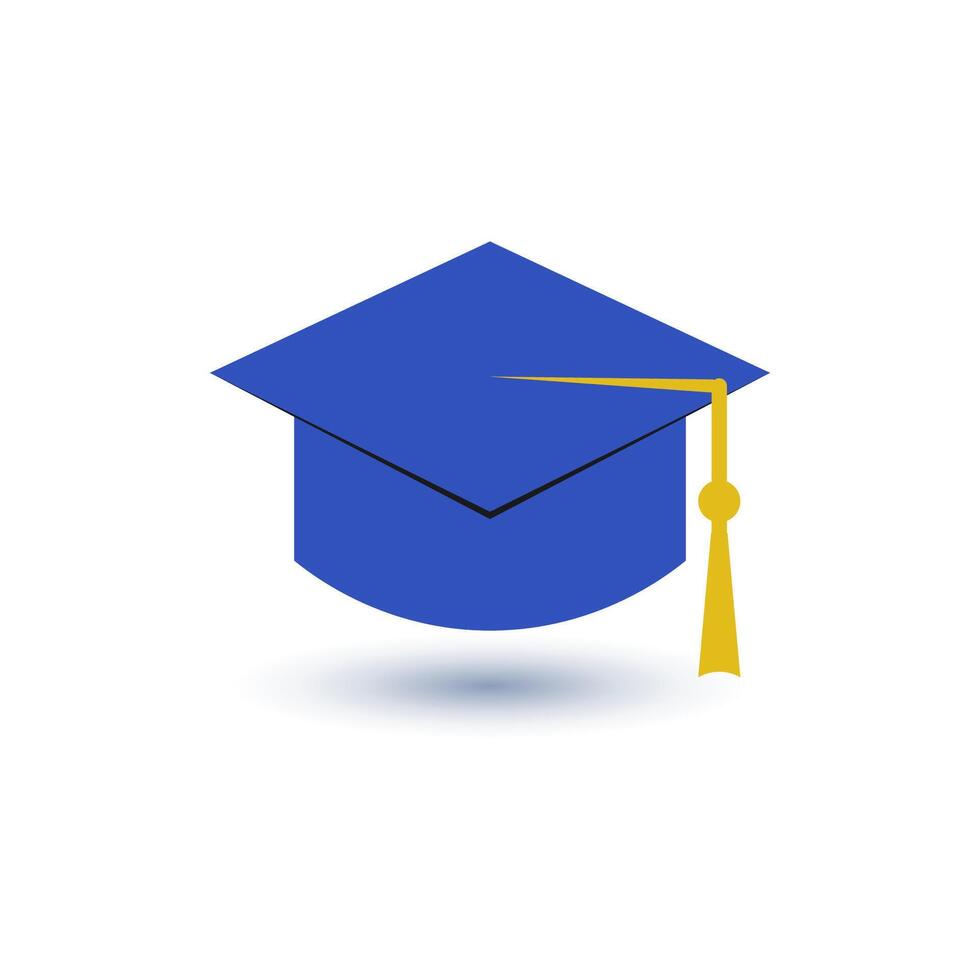 Graduation cap icon different style student hat filled academic cap. vector