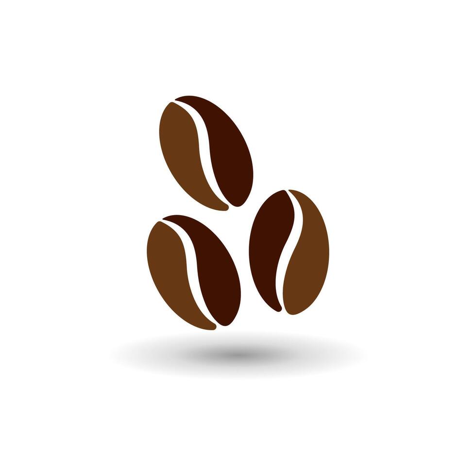 Coffee beans in a heart shape icon. vector