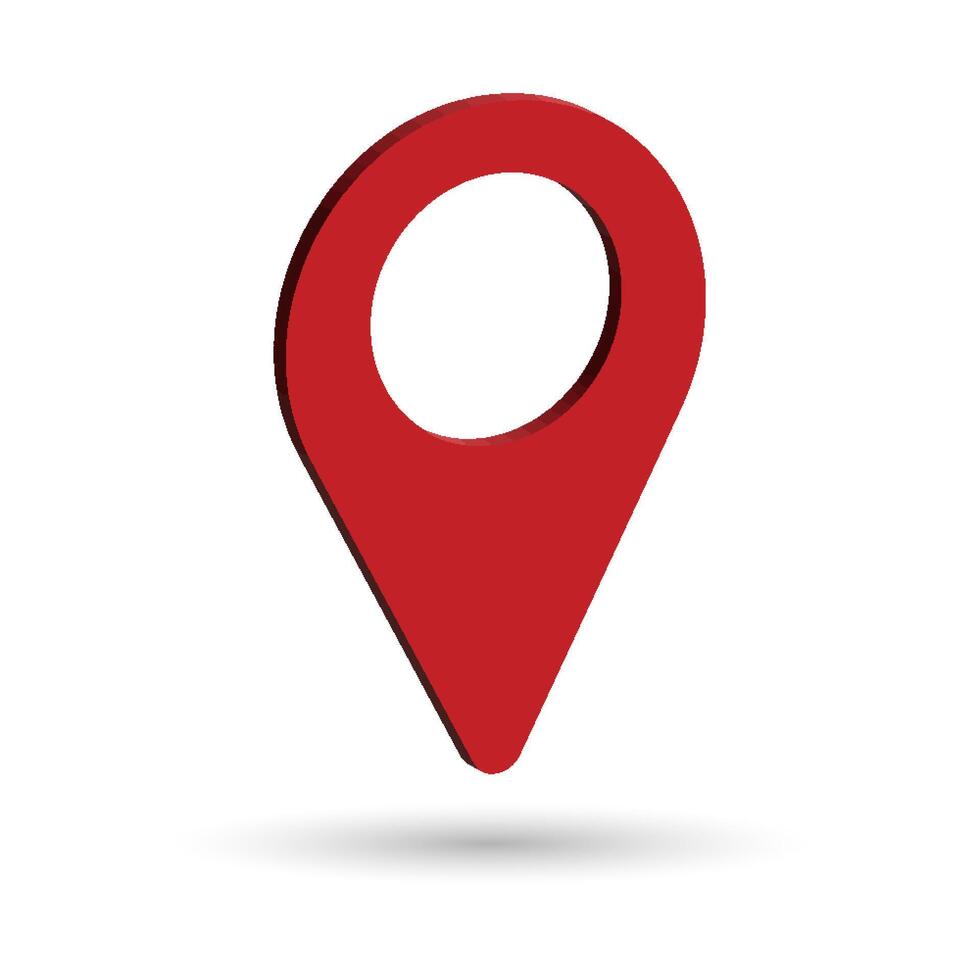3D location map icon targer map pointer. vector