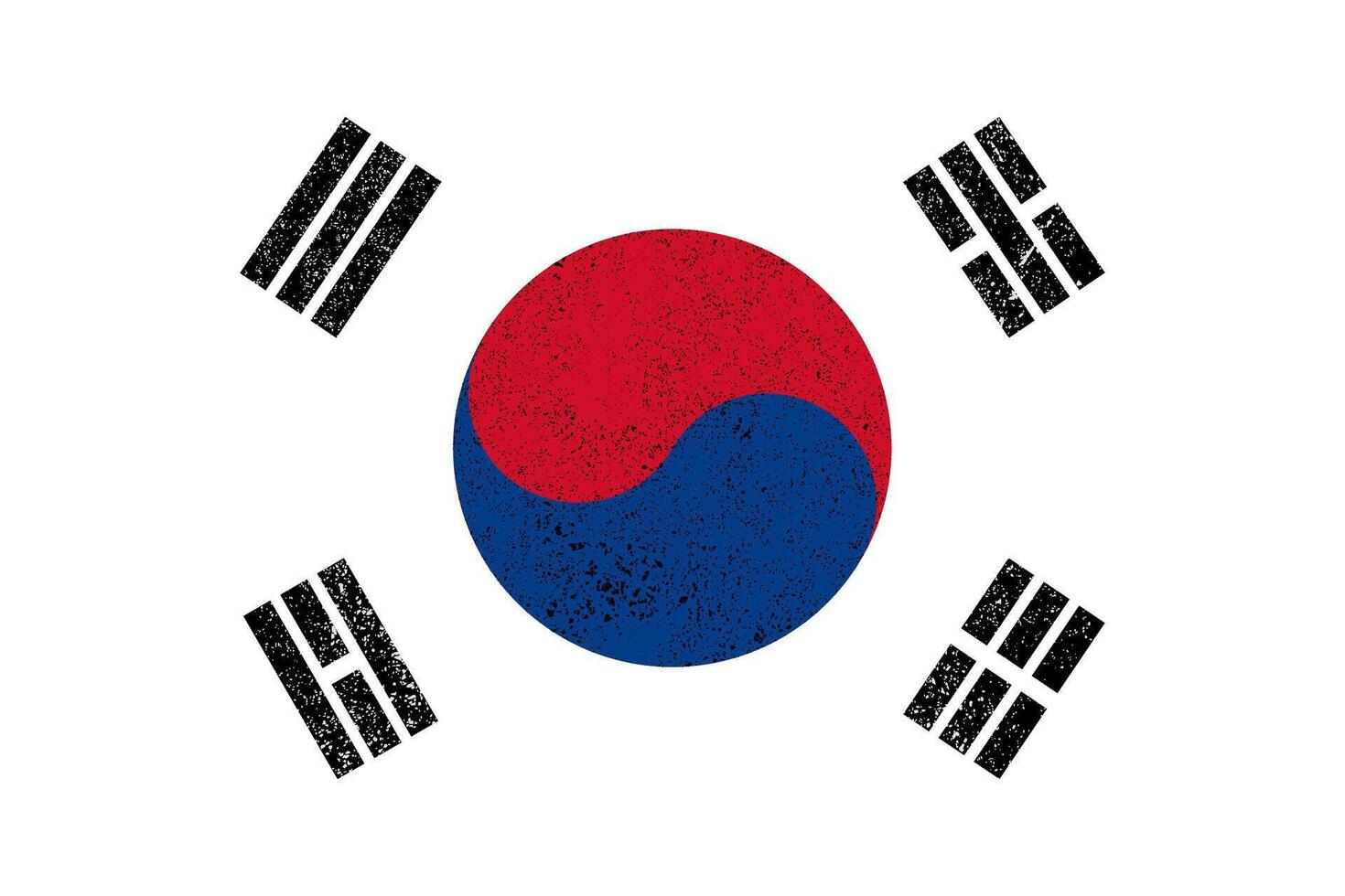 Flag of South Korea with background. vector