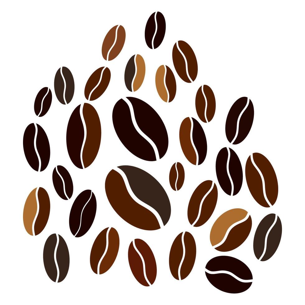 Morning coffee beans sign and symbol illustration. Coffee beans icon for coffee shop. vector