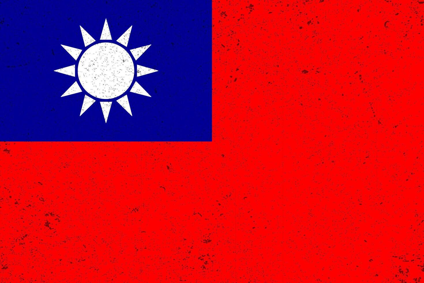 Flag of Taiwan. National flag of Taiwan illustration. vector