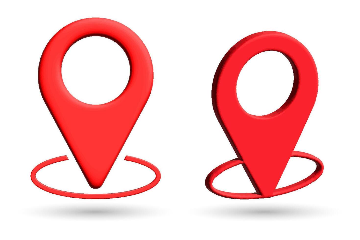 3D location map icon design. Map target pointer illustration. vector