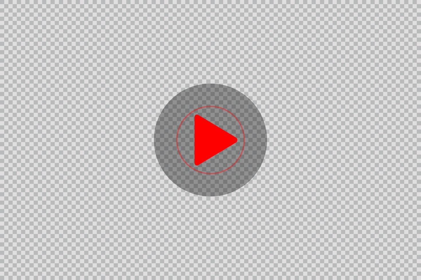Click, push, record button on multimedia app window interface. Empty movie computer screen. Play icon. vector