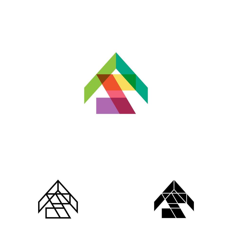 az a z letter alphabet text colorful polygonal creative company logo icon design template. mosaic concep vector