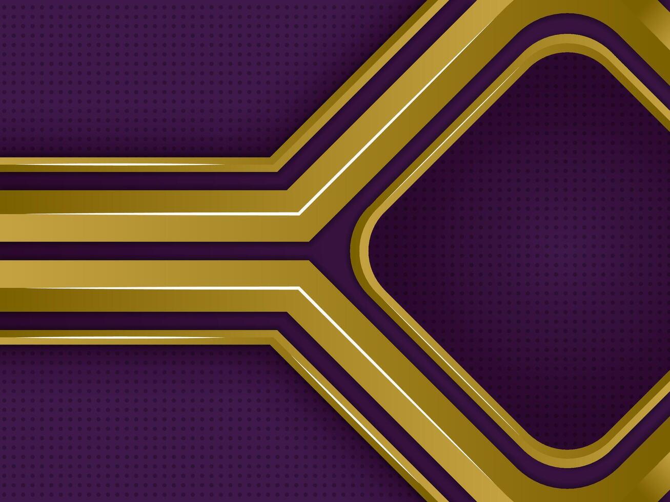 abstract layer geometric shape blocks, bright colorful purple background gold paper styled poster or banner, fun paint futuristic background texture canvas, modern art design. dot black pattern vector