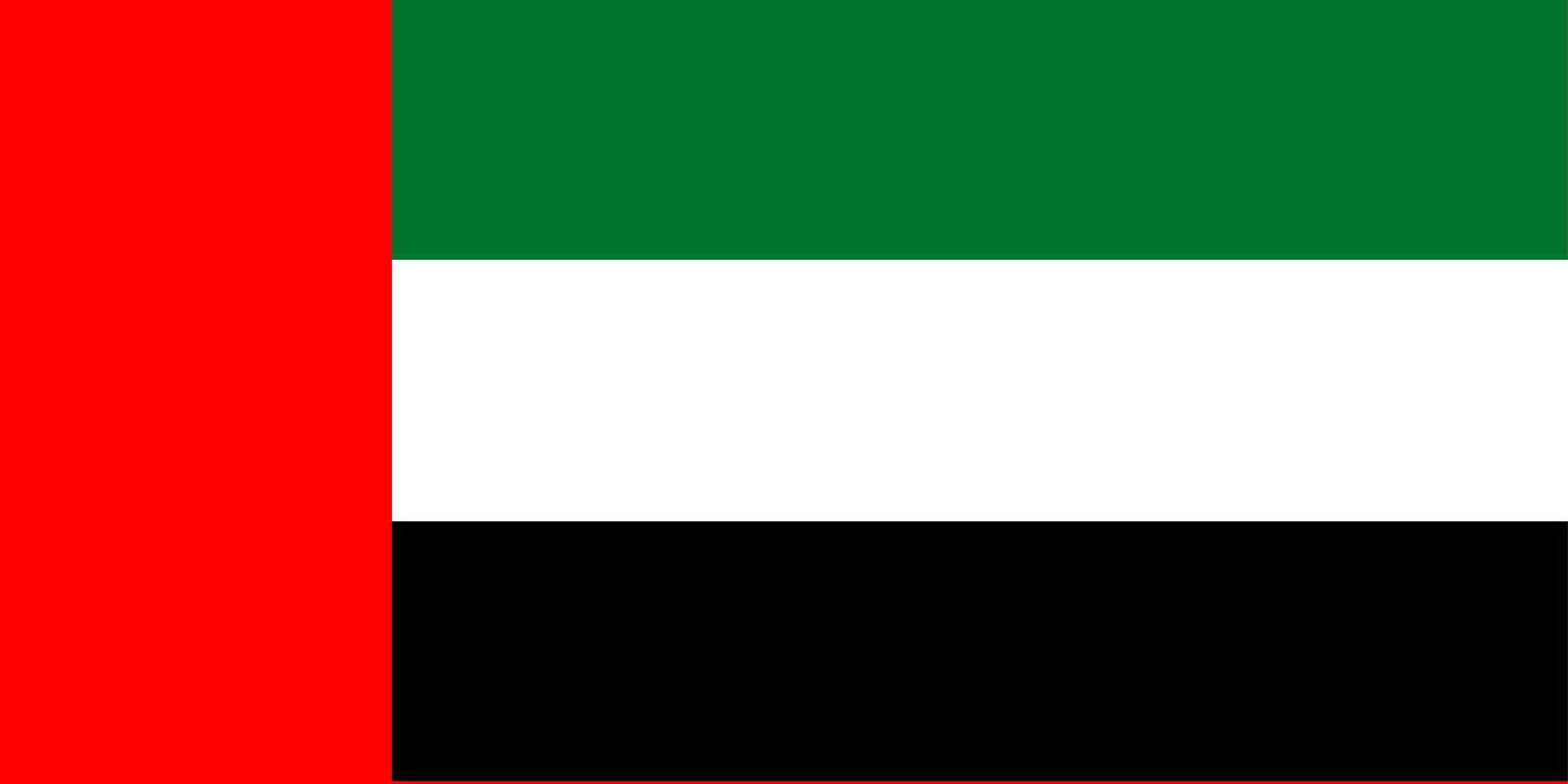 National flag of UAE in official colors illustration. vector