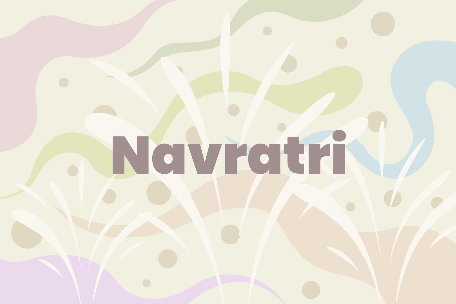 Navratri day with abstract background poster illustration vector