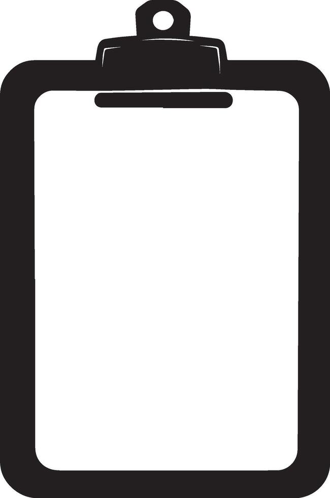 Clipboard clean simple silhouette black vector
