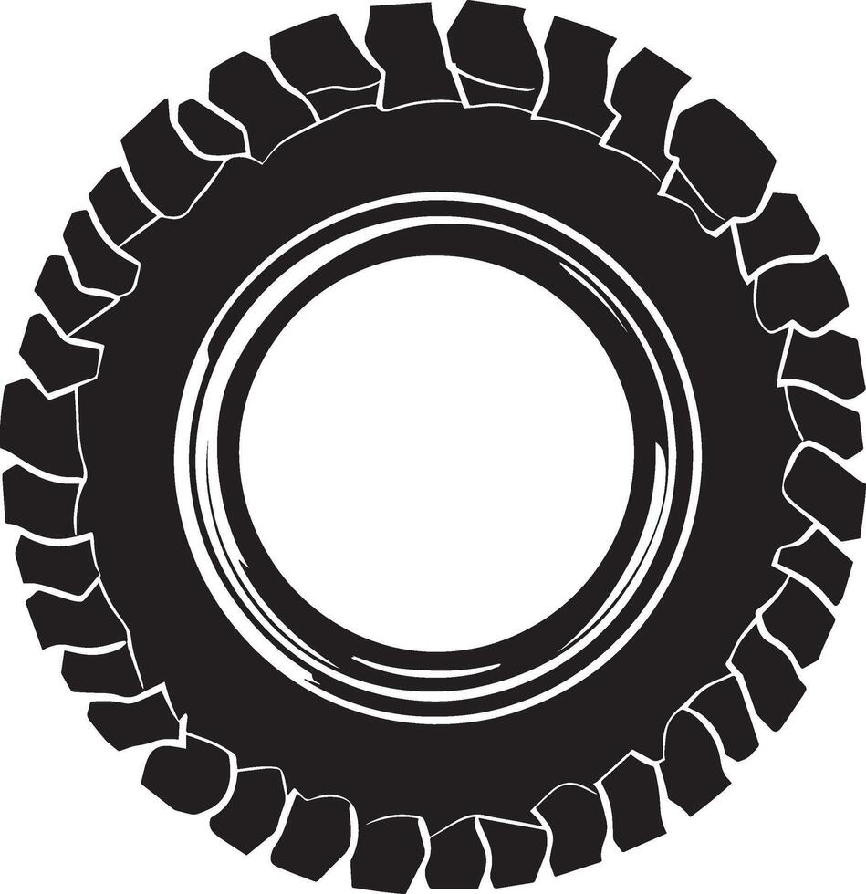 Tires clean simple icon silhouette black vector