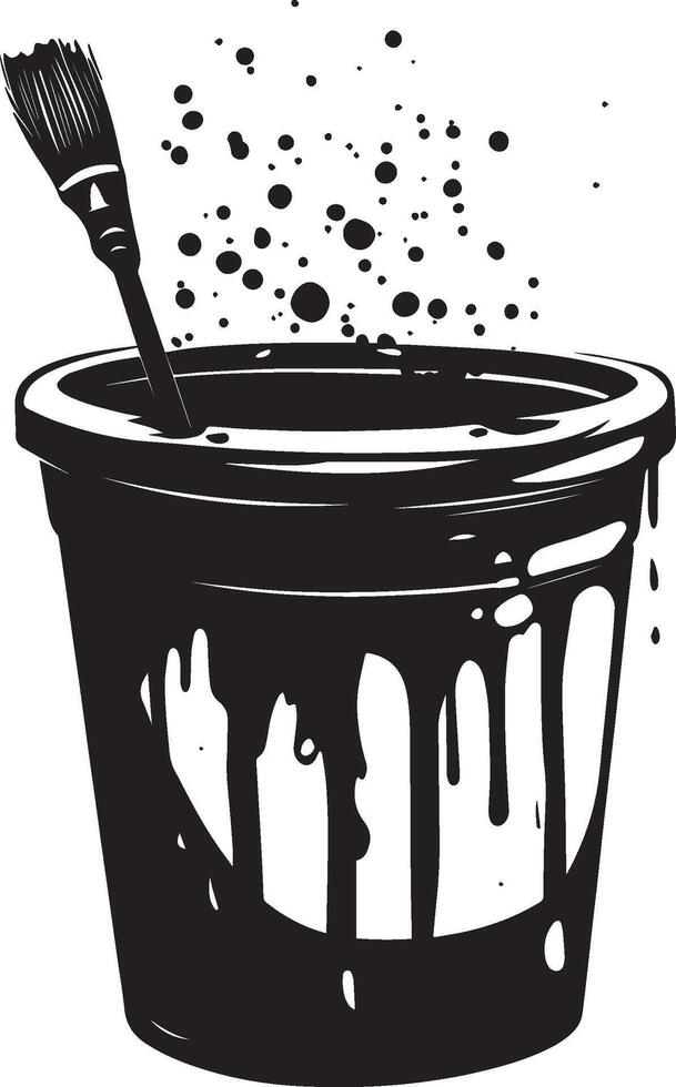 Paint Bucket clean simple icon silhouette black vector