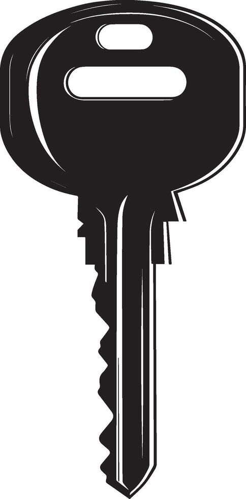 Key clean simple silhouette black vector