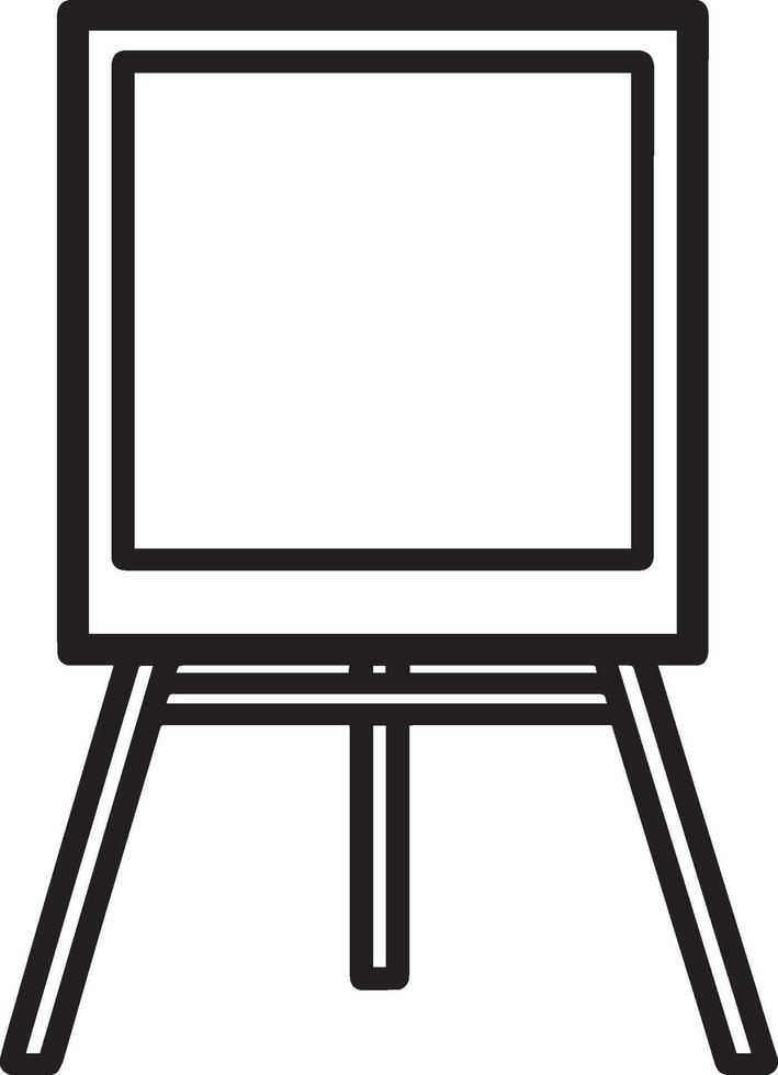 Signage board stand clean simple icon linear black vector