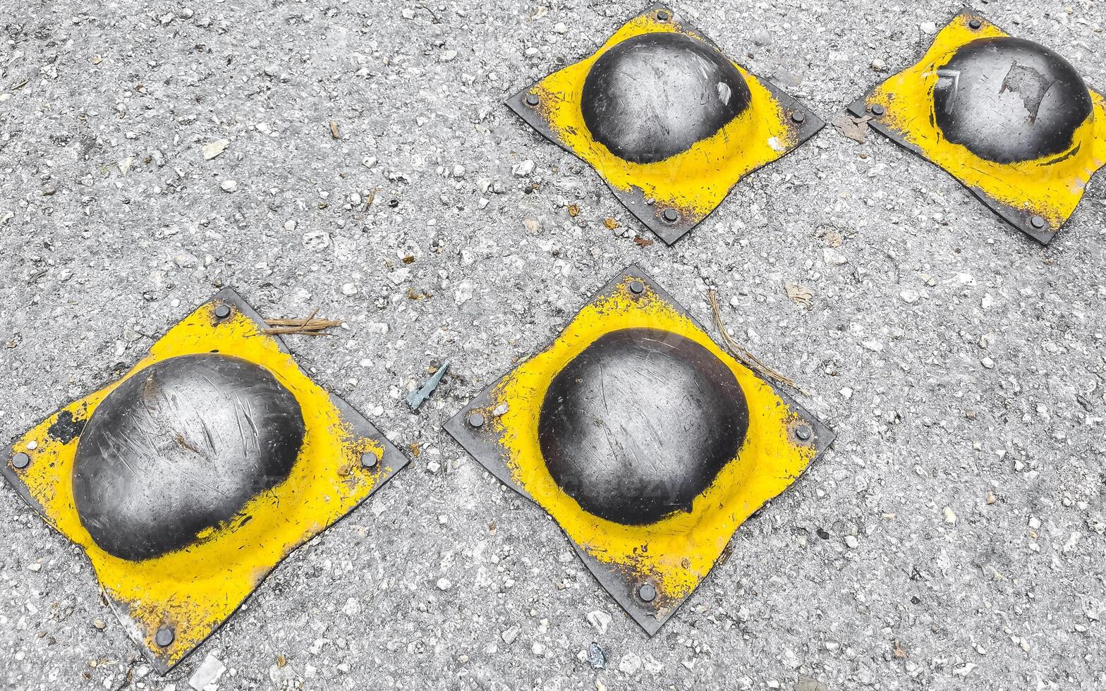 Speed limiters on the road in Mexico. photo