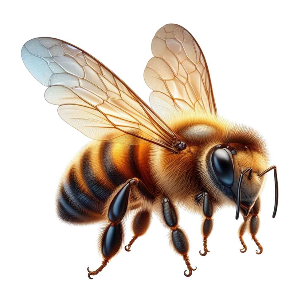 Bumblebee with Yellow and Black Stripes png