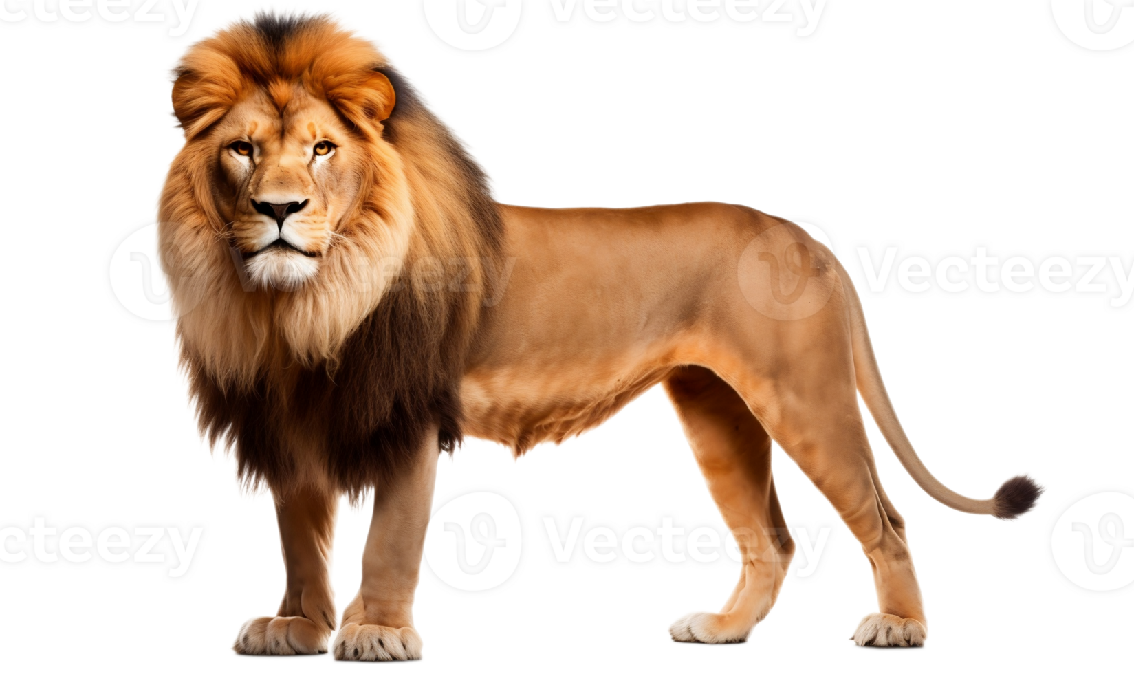 lion isolated on transparent background. png