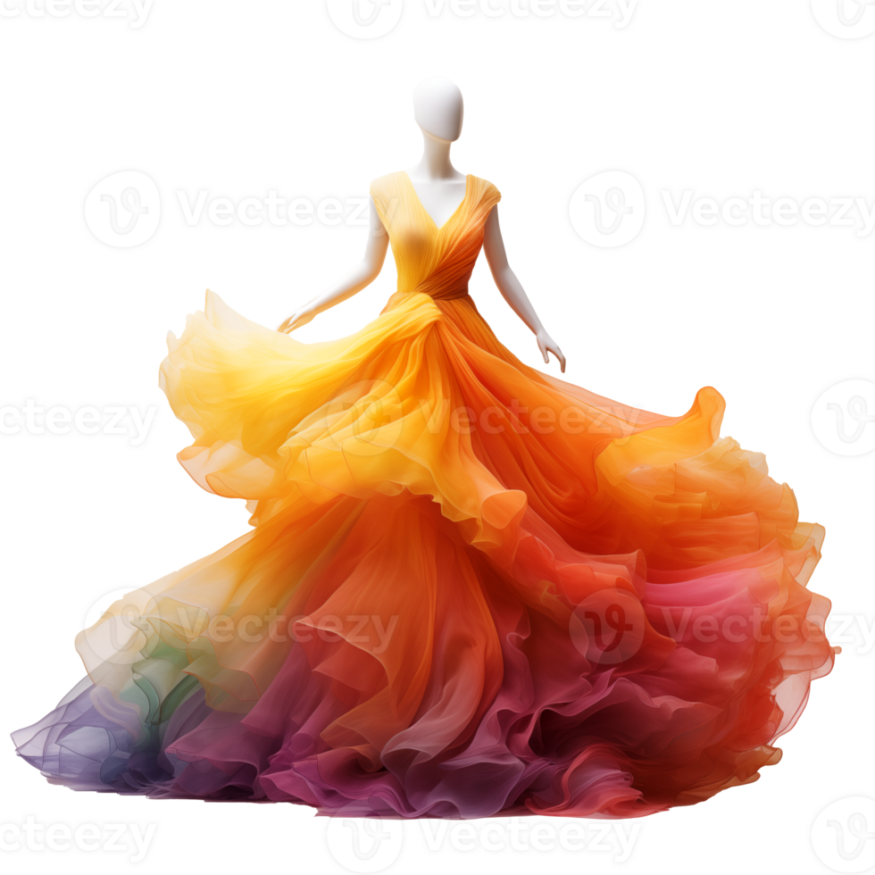 Hochzeit Kleid isoliert auf transparent Hintergrund. png
