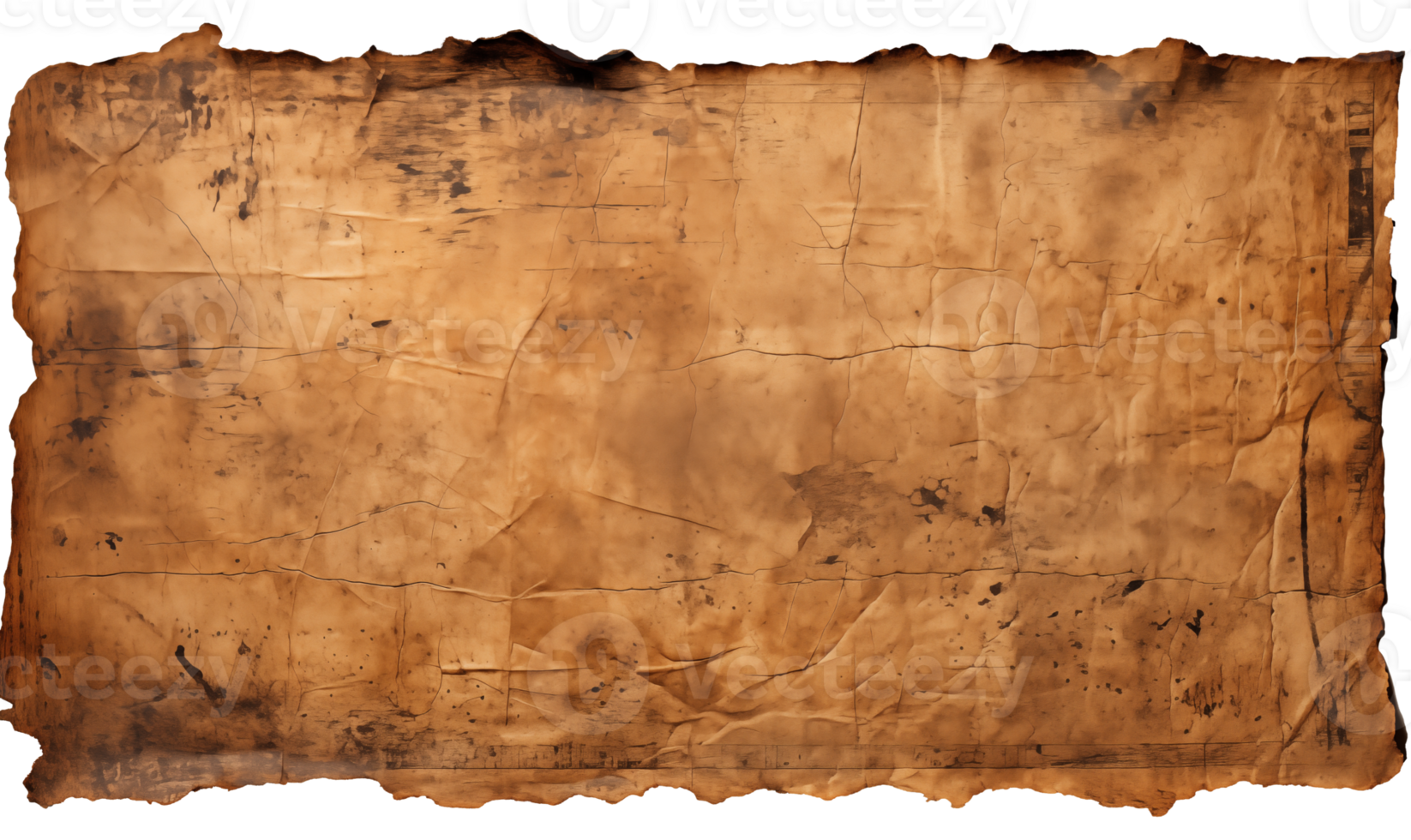 Grunge old paper background with space for text or image isolated on white background png