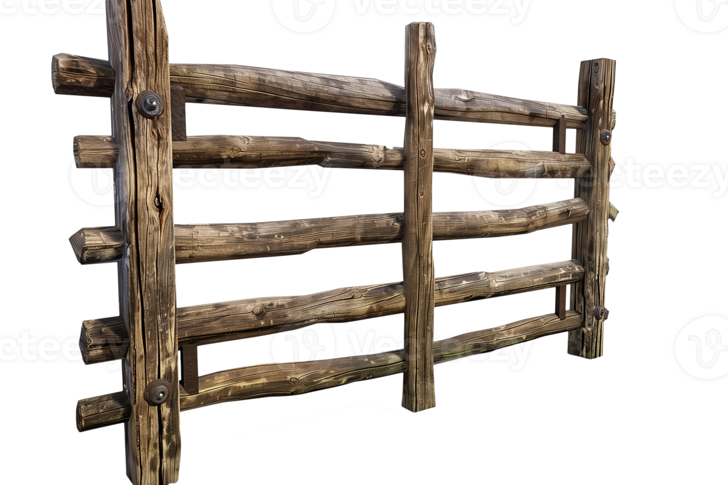Wooden fence isolated on transparent background png