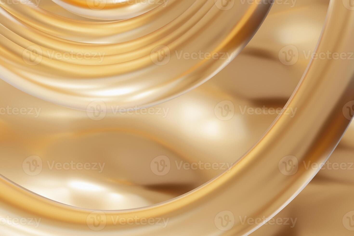 Luxurious abstract golden background. Elegant fluid metallic surface. Flowing gold. Ideal for use in high-end design projects, digital art, as striking background for promotional materials. 3D render. photo