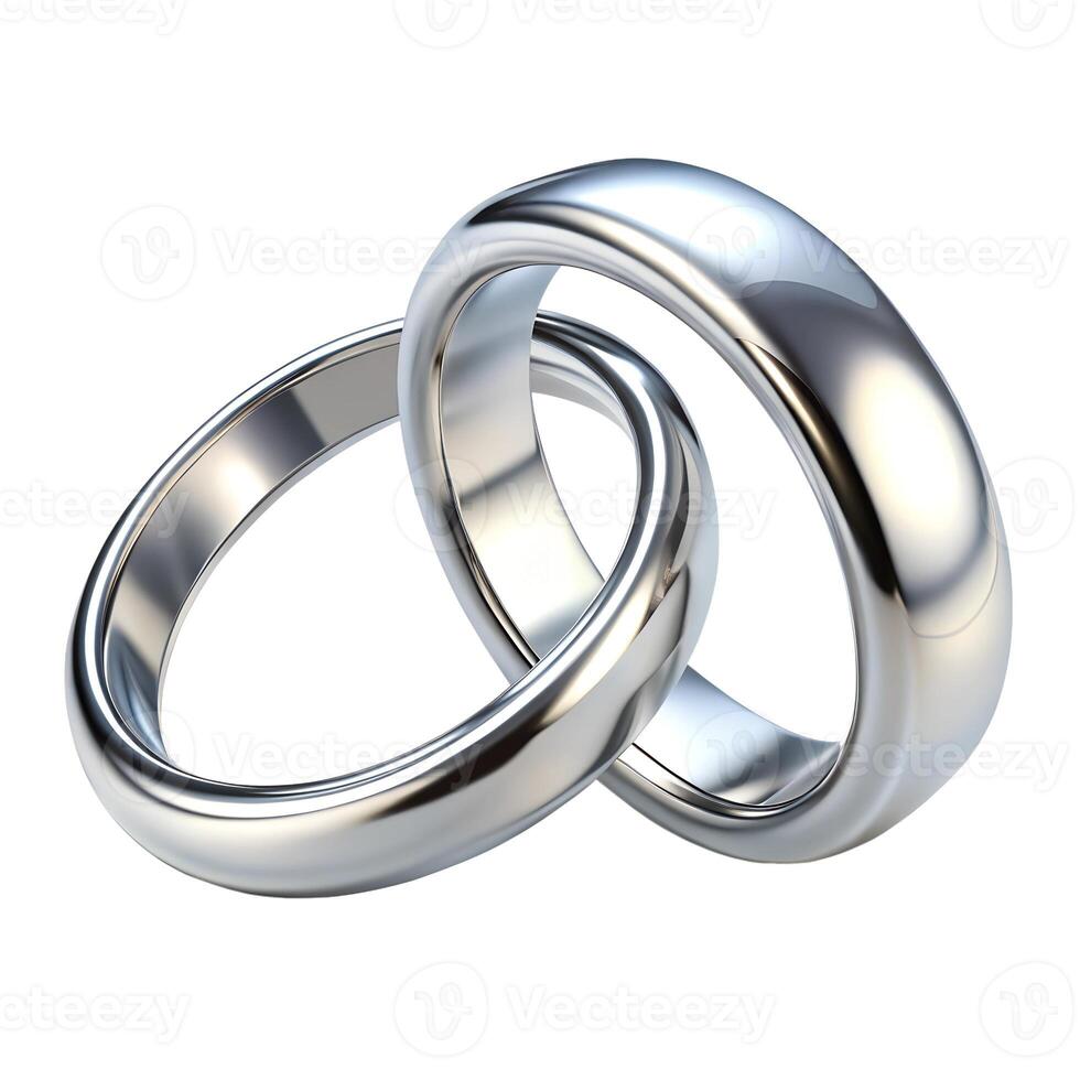 silver wedding rings photo