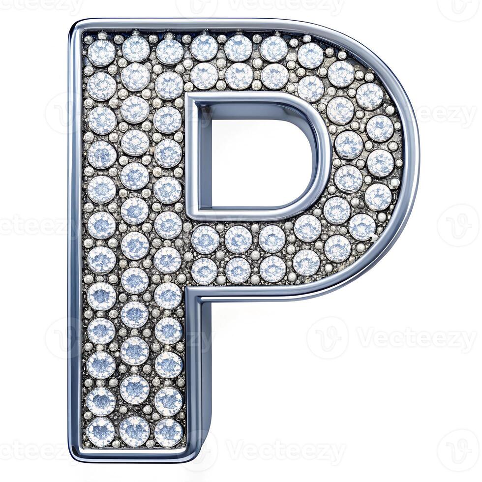 diamond letter P photo