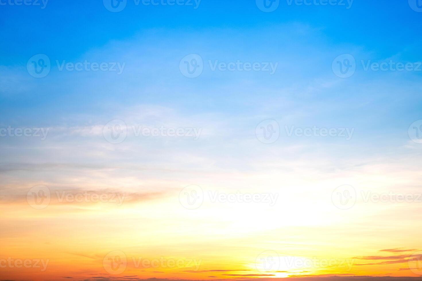Beautiful , luxury soft gradient orange gold clouds and sunlight on the blue sky perfect for the background, take in everning,Twilight, Large size, high definition landscape photo