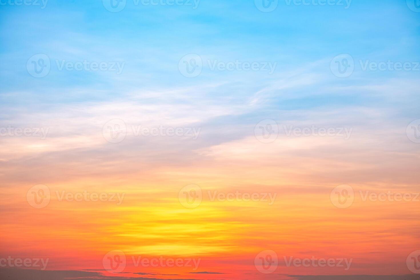 Beautiful , luxury soft gradient orange gold clouds and sunlight on the blue sky perfect for the background, take in everning,Twilight, Large size, high definition landscape photo