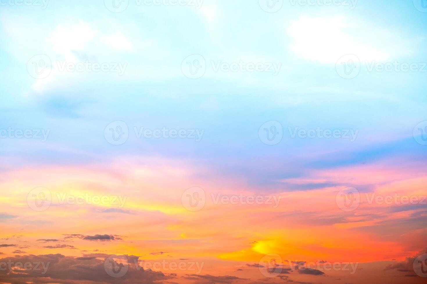 Beautiful , luxury soft gradient orange gold clouds and sunlight on the blue sky perfect for the background, take in everning,Twilight, Large size, high definition landscape photo
