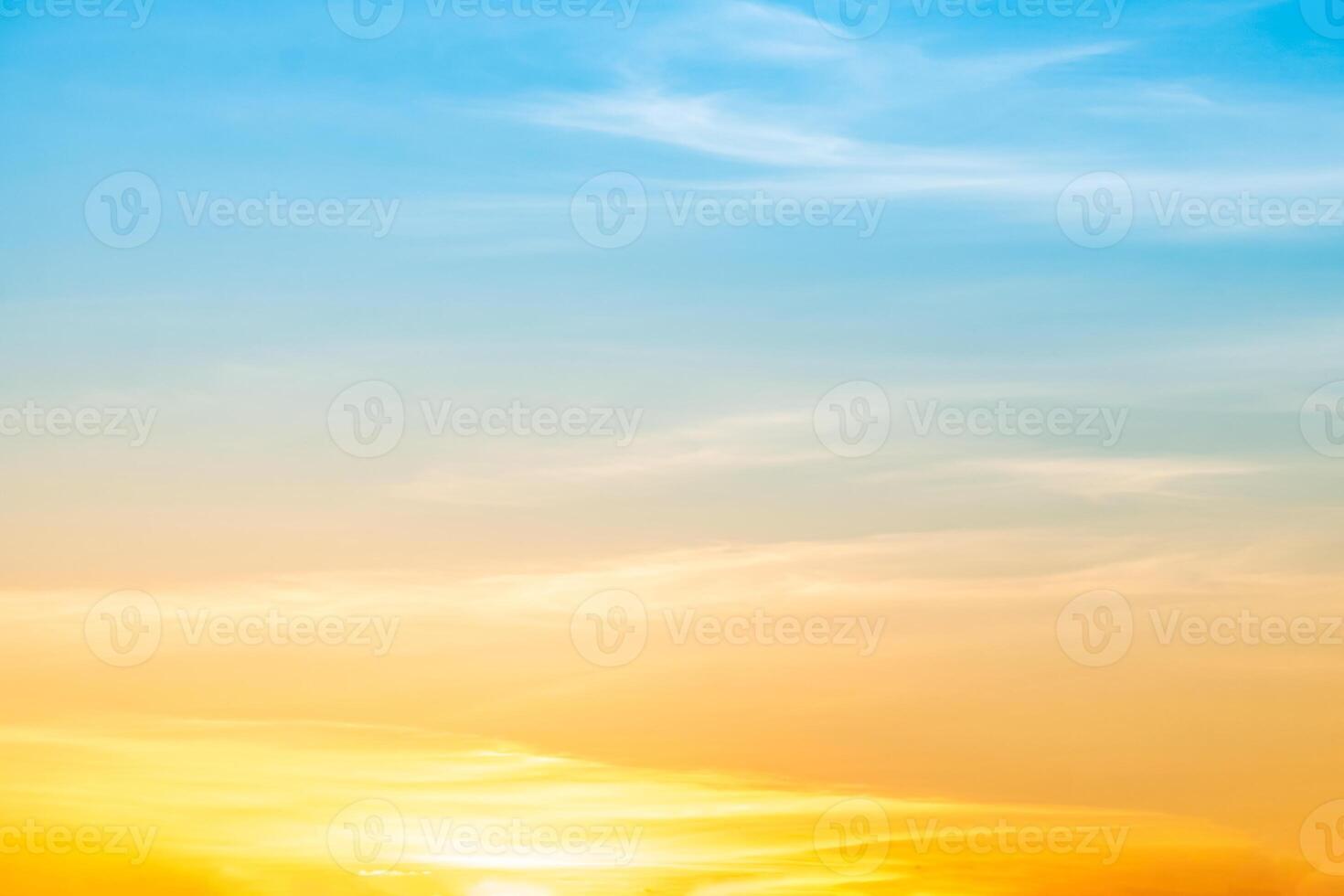 Beautiful , luxury soft gradient orange gold clouds and sunlight on the blue sky perfect for the background, take in everning,Twilight, Large size, high definition landscape photo