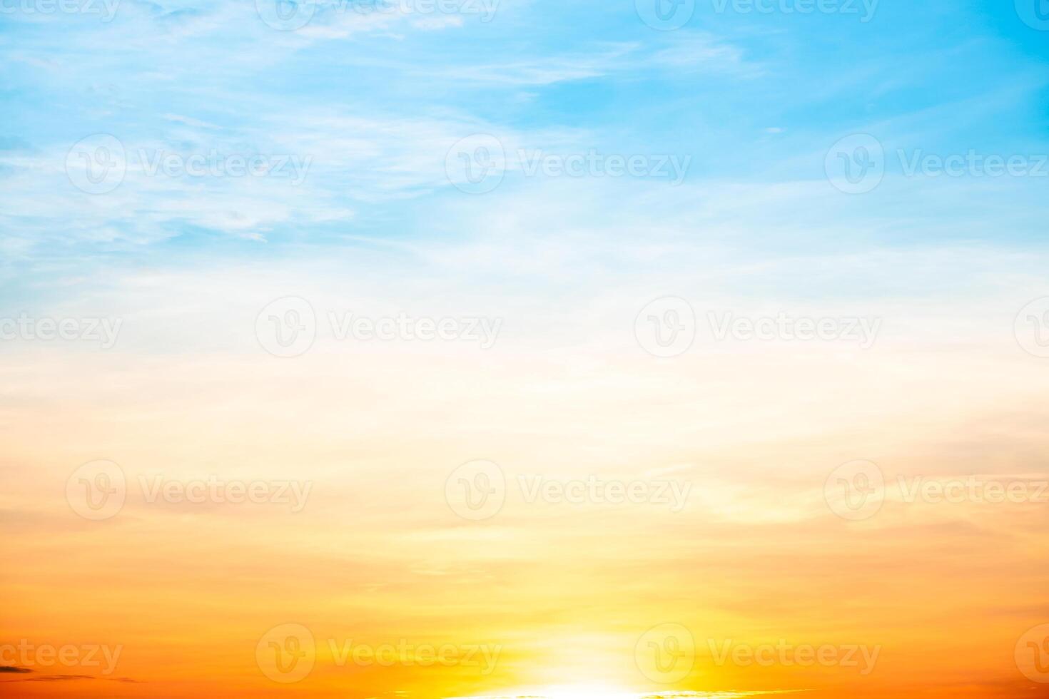 Beautiful , luxury soft gradient orange gold clouds and sunlight on the blue sky perfect for the background, take in everning,Twilight, Large size, high definition landscape photo