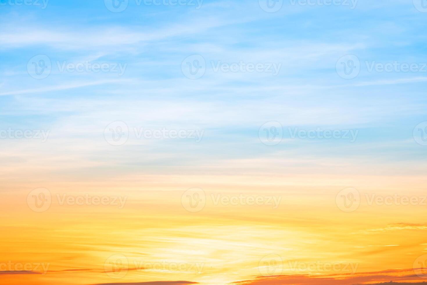 Beautiful , luxury soft gradient orange gold clouds and sunlight on the blue sky perfect for the background, take in everning,Twilight, Large size, high definition landscape photo