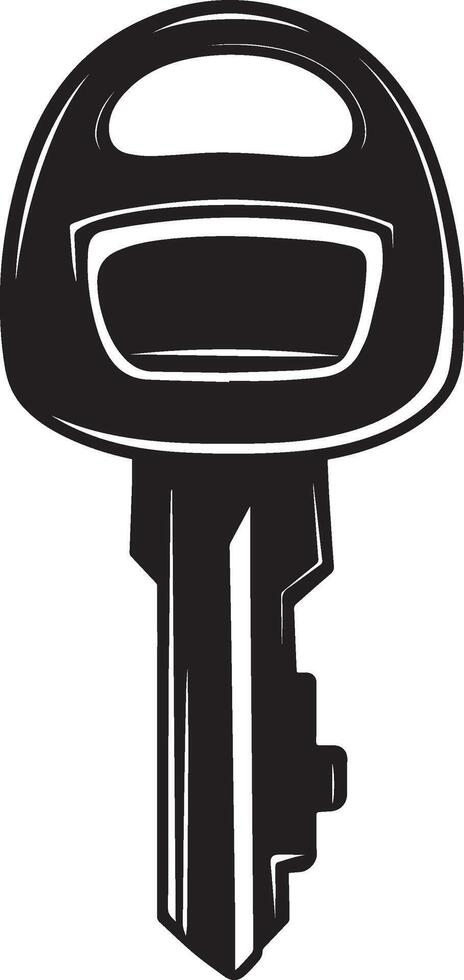 Car's key clean simple silhouette black vector