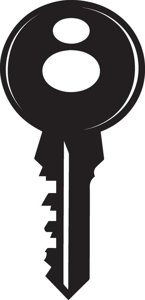 Key clean simple silhouette black vector