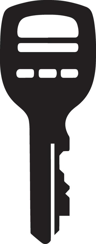 Car's key clean simple icon silhouette black vector