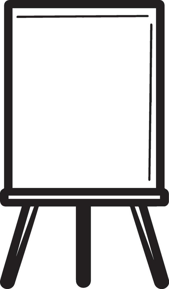 Signage board stand clean simple icon linear black vector
