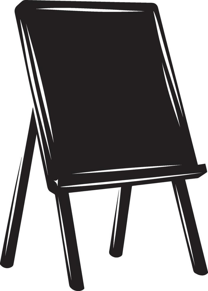 Signage board stand clean simple icon silhouette black vector