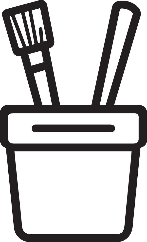 Paint Bucket clean simple icon linear black vector