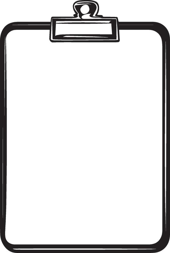 Clipboard clean simple silhouette black vector