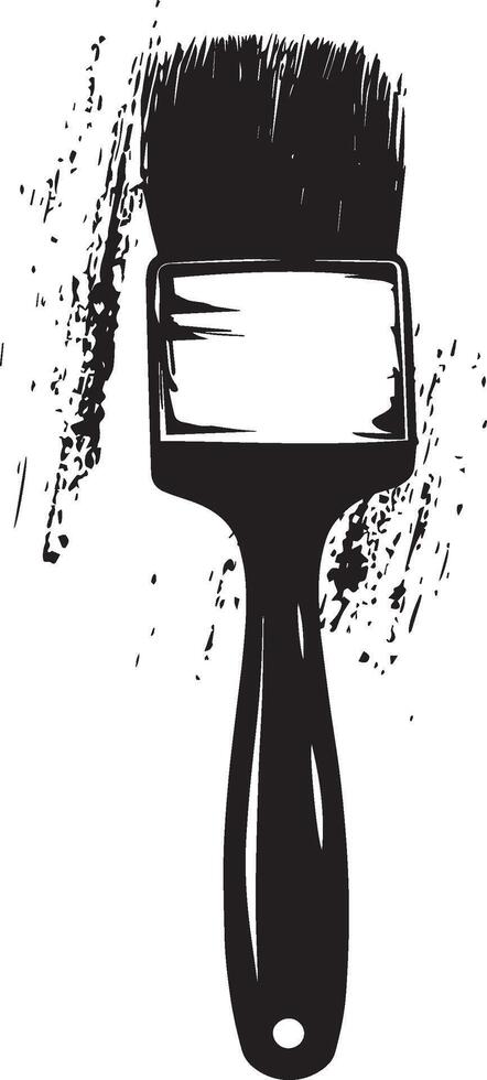 Paint brush clean simple silhouette black vector
