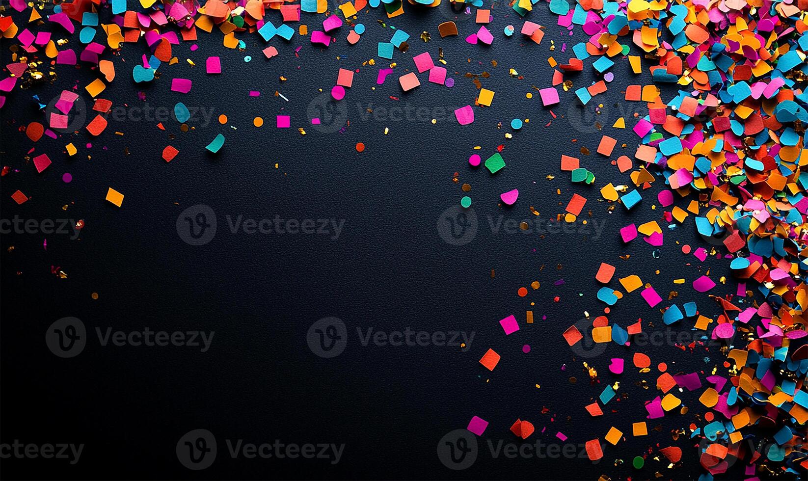 Confetti design, dark backdrop photo