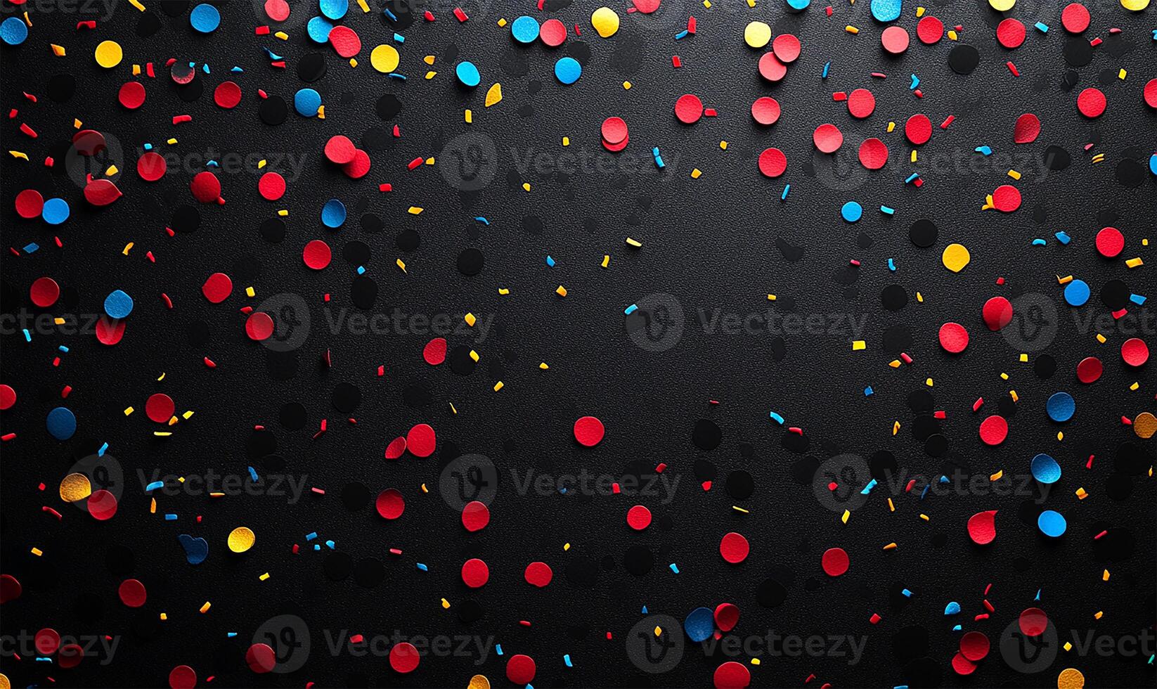 Dark background, colorful confetti pattern photo