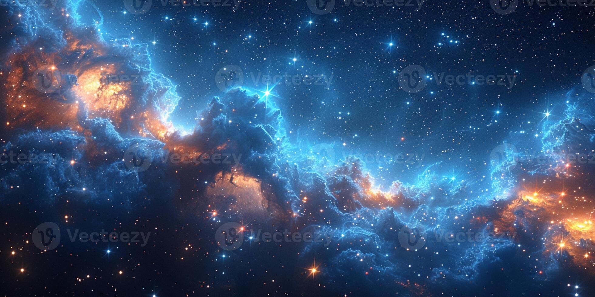 Starry Sky Banner Background photo