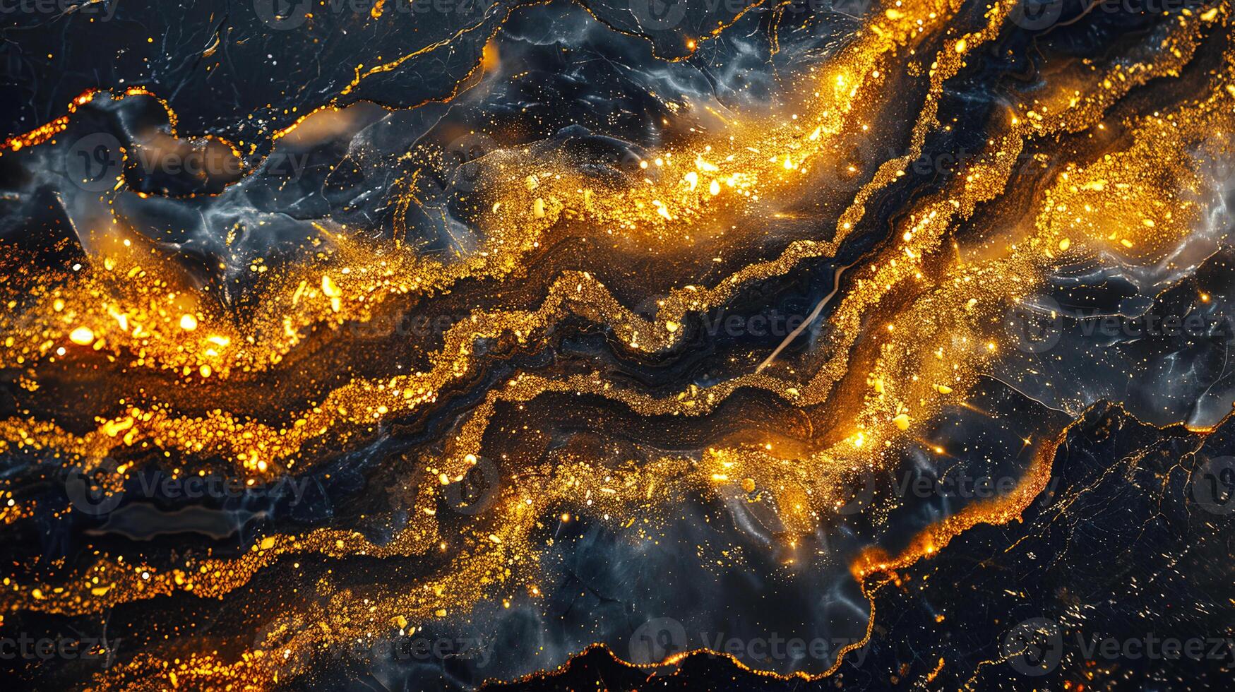 Abstract dark and gold marble texture, luxurious and elegant design, suitable for backgrounds, wallpapers, and digital art projects. photo