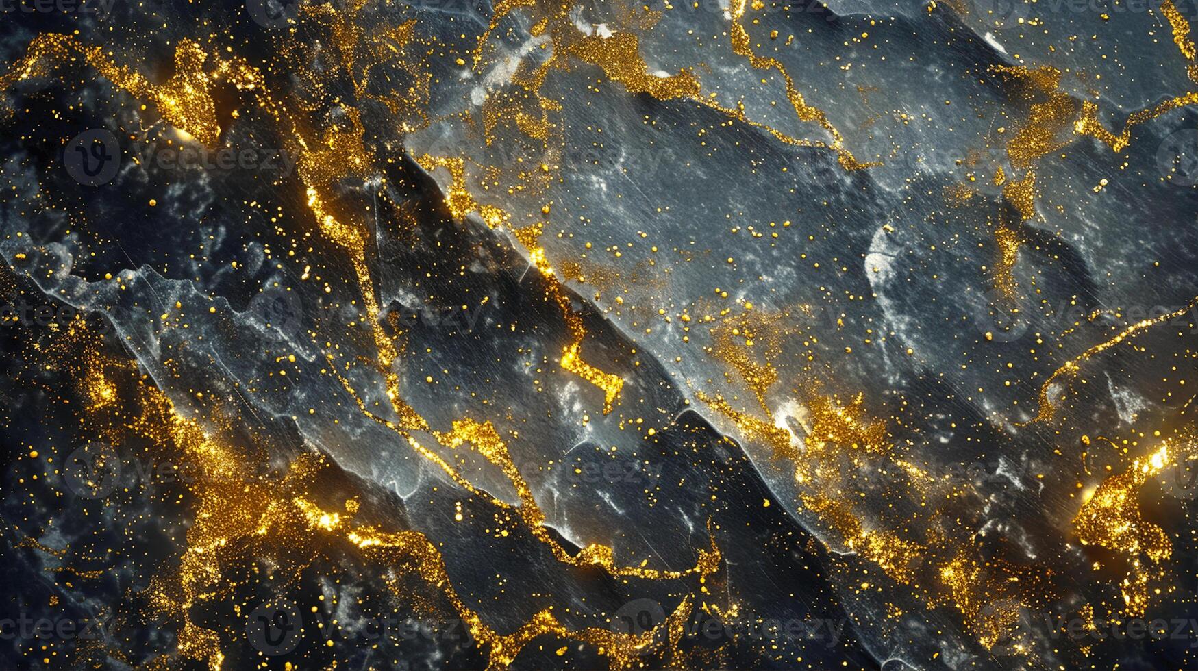 Abstract black and gold marble texture. Elegant and luxurious background with shimmering metallic veins, perfect for design and decor projects. photo