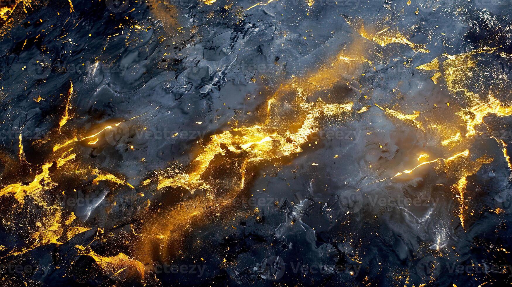 Abstract background image featuring dark blue and golden yellow textures, resembling molten lava or cosmic energy patterns. photo