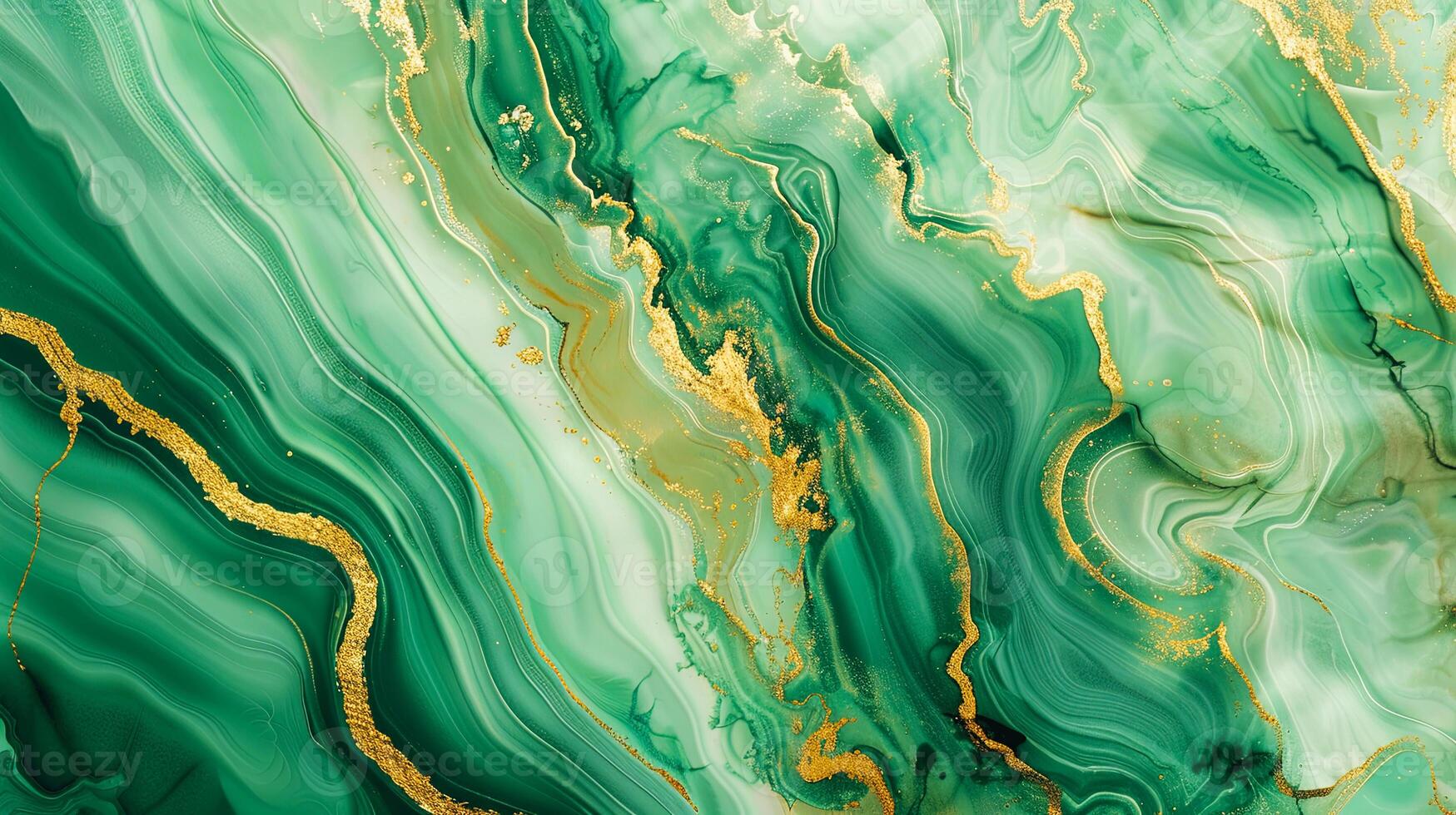 Elegant marble texture featuring swirls of gray and white with striking gold veins photo