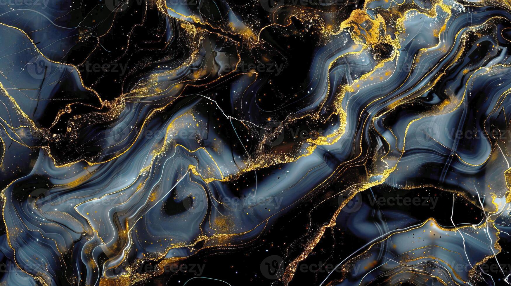 Abstract dark and gold marble texture background with fluid and metallic designs, perfect for modern and luxurious concepts. photo