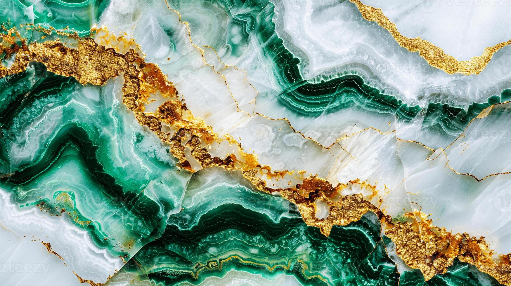 Emerald with white luxury marble and gold mineral some marble and a few gold line inside background photo