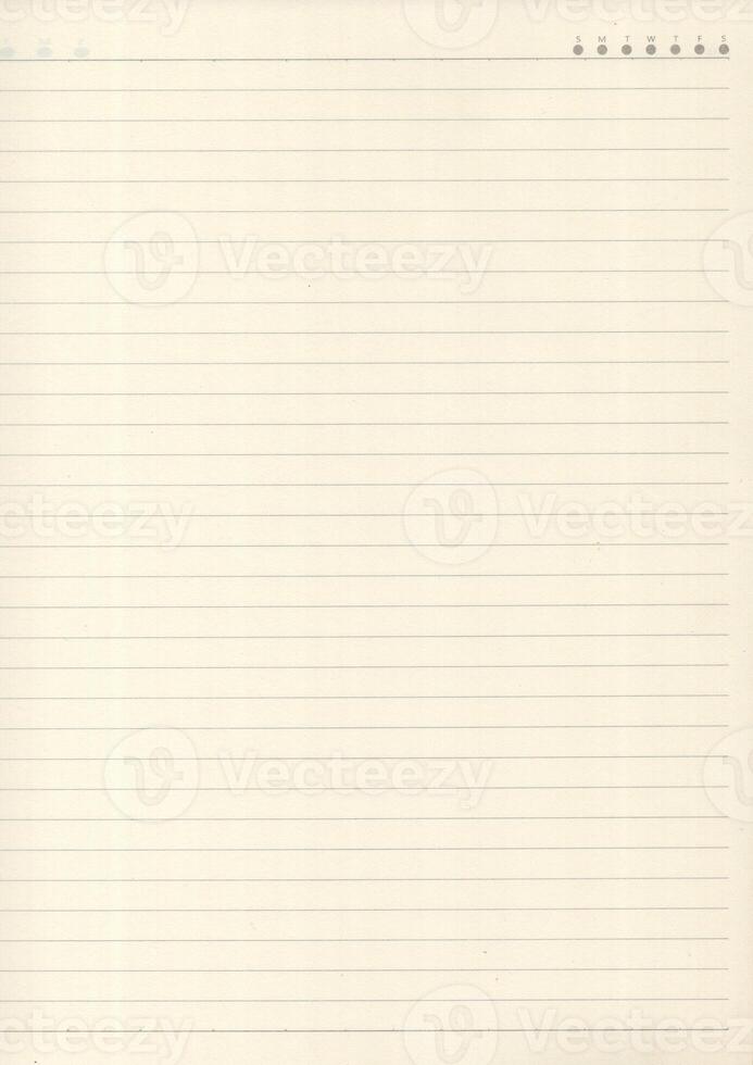 Yellow lined exercise paper with a ruled margin line running down it photo